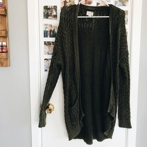 chunky knit cardigan